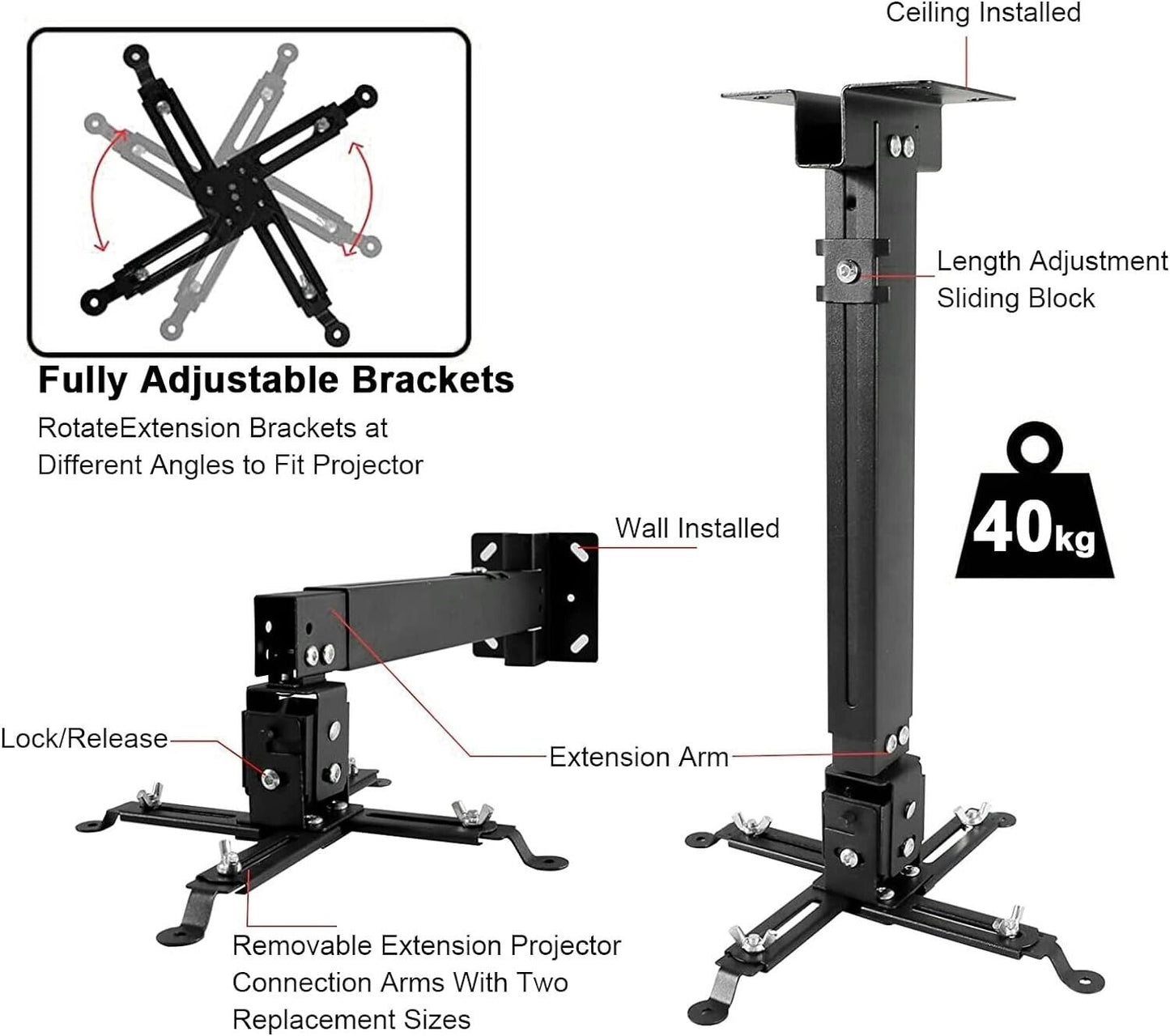 Projector Mounting Bracket to suit BenQ & Optoma